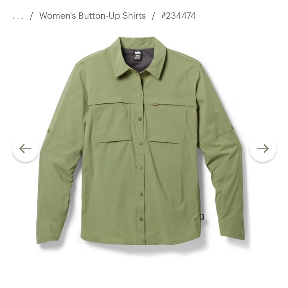 REI Sahara Sun Solid Safari Shirt Women’s XS UPF 50+ Like New